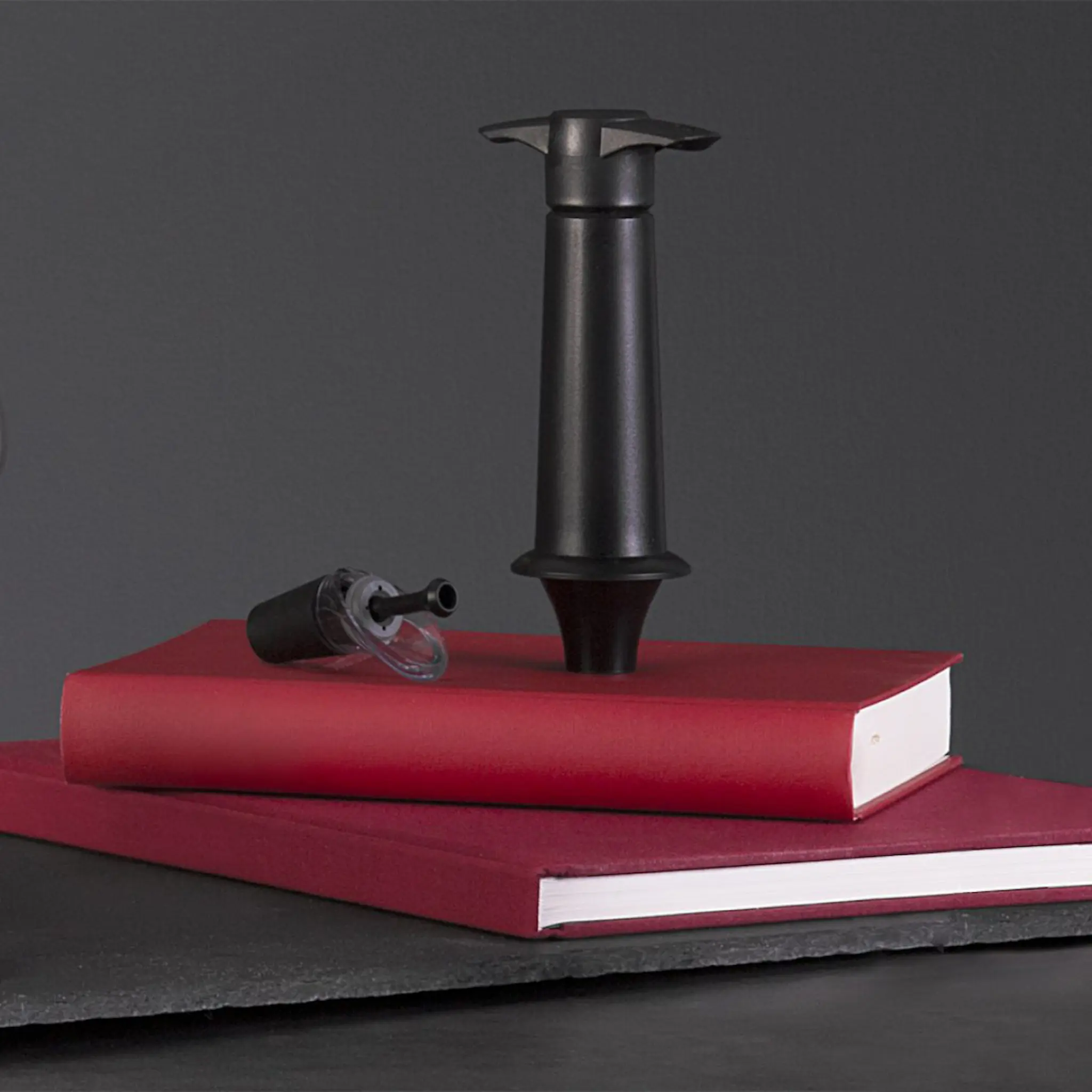 Vacu Vin Wine Server & Stopper 2-pack Svart