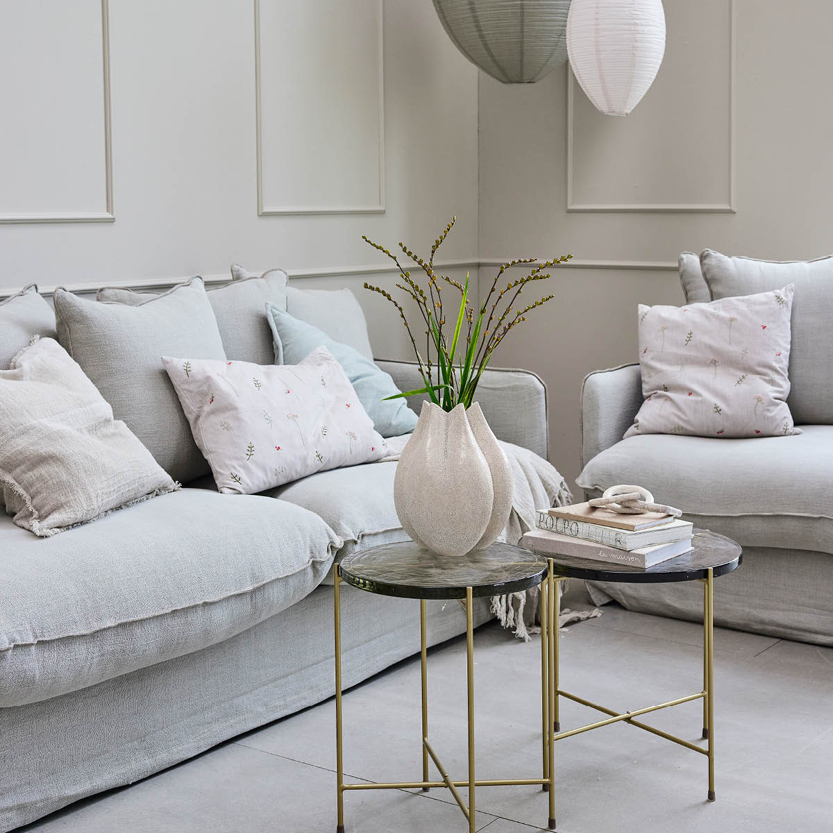 Lene Bjerre Felinne kudde 40x60 cm sand