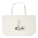 Mumin tygväska XL 65x41 cm Sniff beige