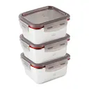 Matlådor i stål med tätt lock 3 st 0,26 L