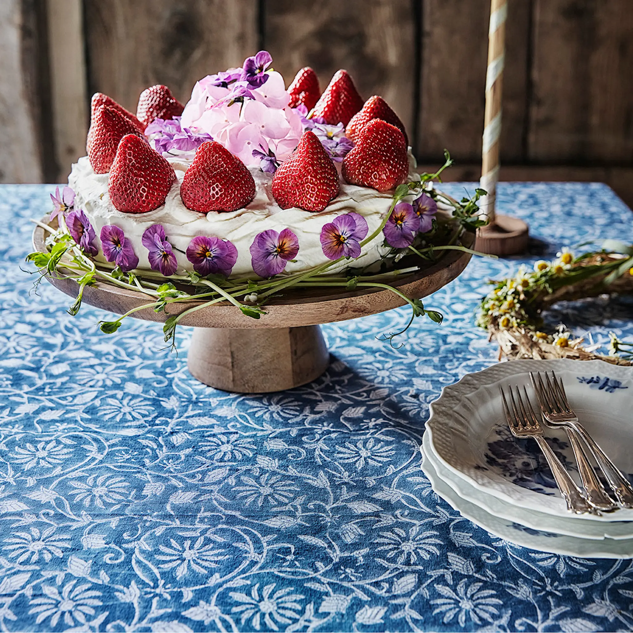 Chamois Margerita duk 170x270 cm navy blue