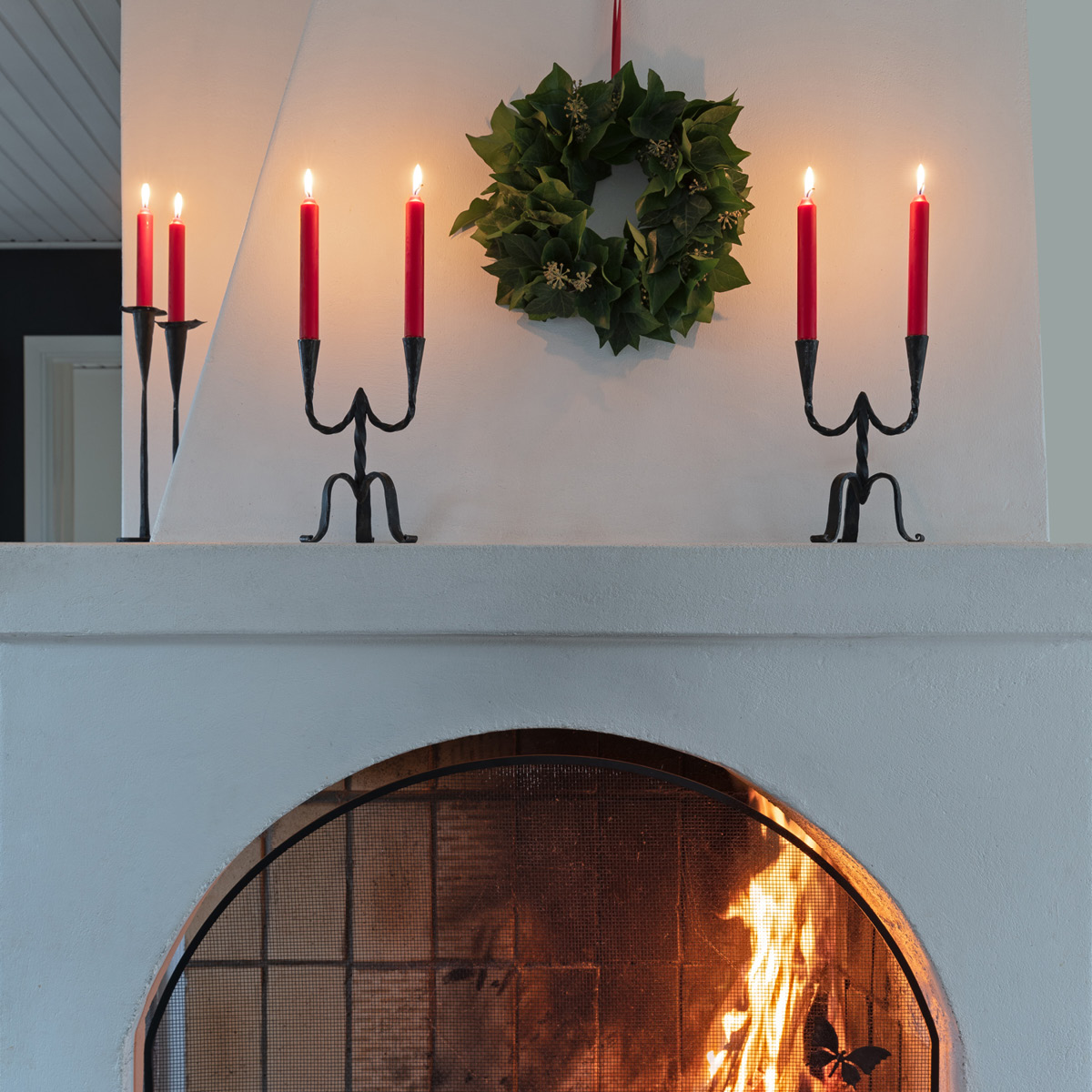 Liljeholmens Kruunukynttilä 20,6 cm 8 kpl Punainen