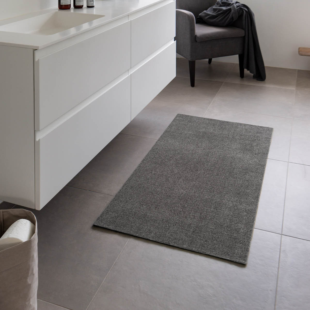 Tica Copenhagen Unicolor golvmatta 120x67 cm stålgrå