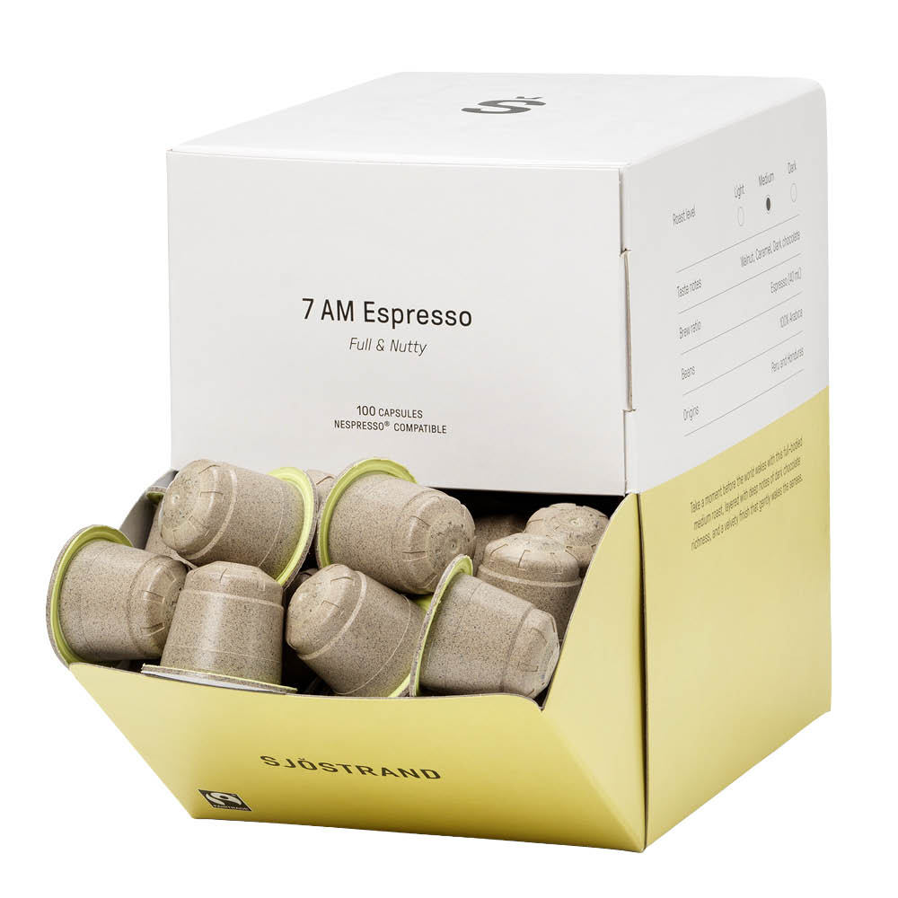 Sjöstrand 7 AM Espresso kaffekapslar 100-pack