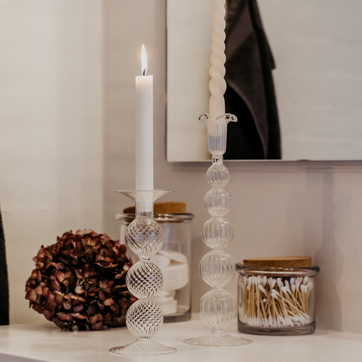 Moonlight Copenhagen Sky lysestake 30 cm klar