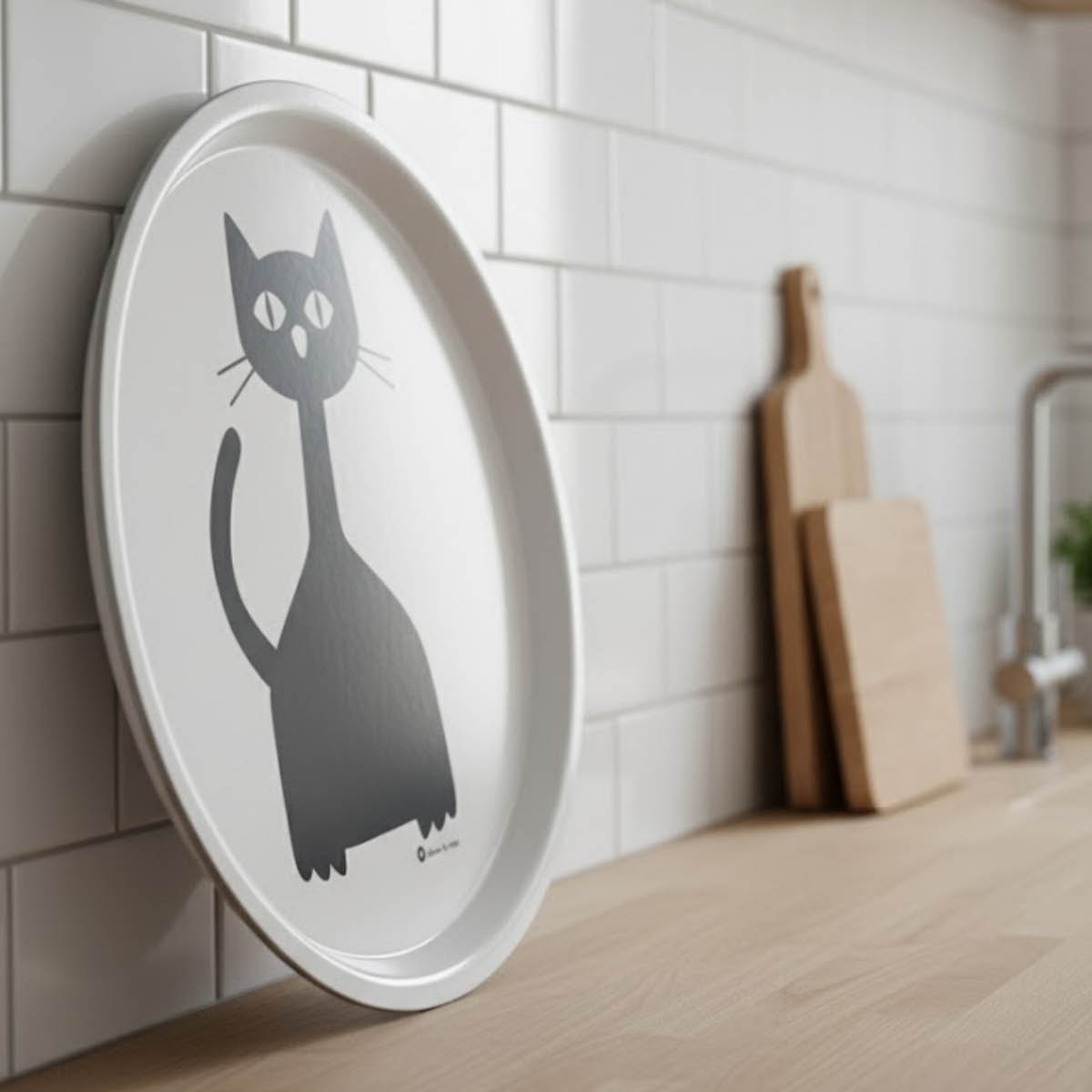 Rotor Design Selma serveringsbricka 38x38 cm svart/vit