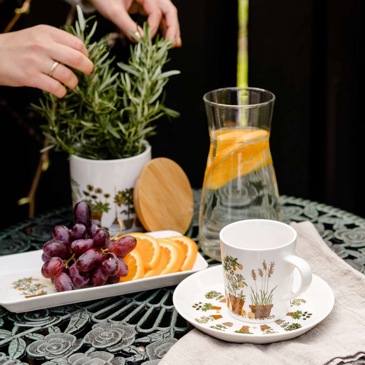 Martinex Bricka Keramik 25x13 cm Trädgård