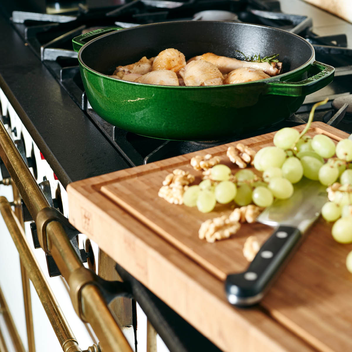 Staub Chistera Haudutuspannu 28 cm Vihreä