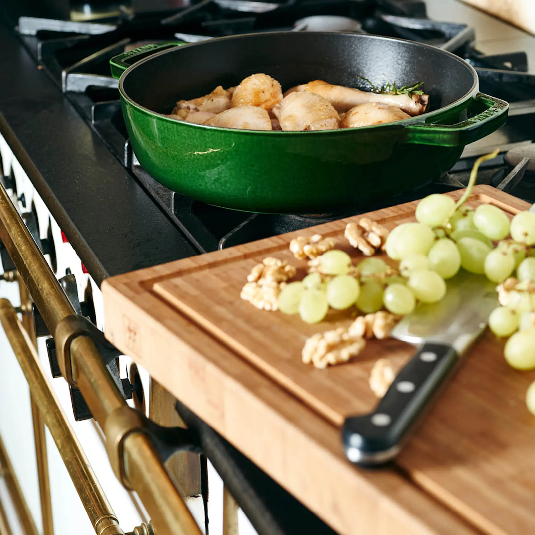 Staub Chistera Haudutuspannu 28 cm Vihreä