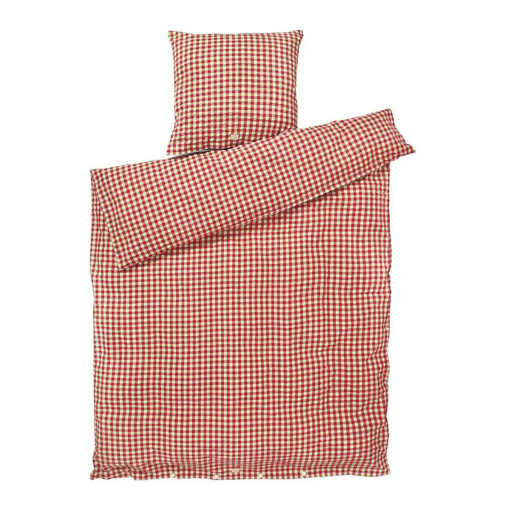 Bæk&bølge sengetøy 150x210 cm rød/gul