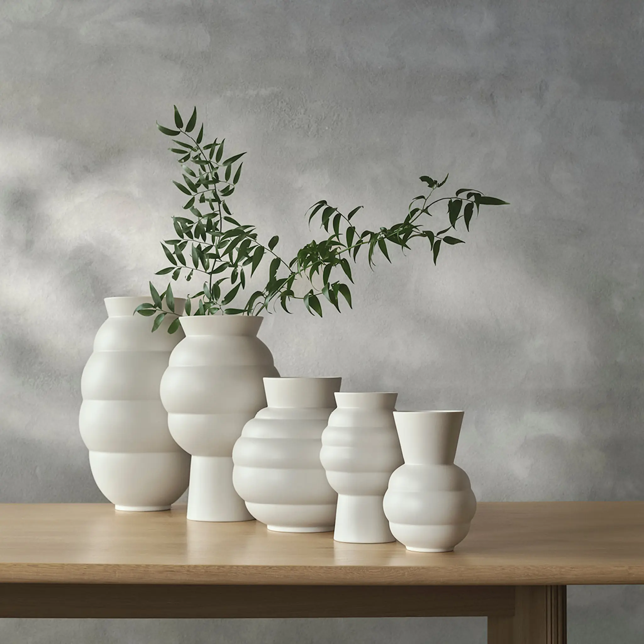 Knabstrup Keramik Tortus Archie No.4 vas 37 cm vit