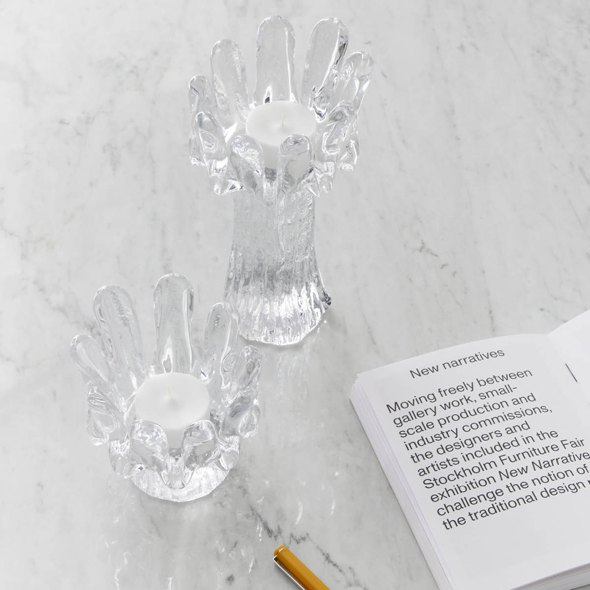 Kosta Boda Sunflower lyslykt 18 cm klar