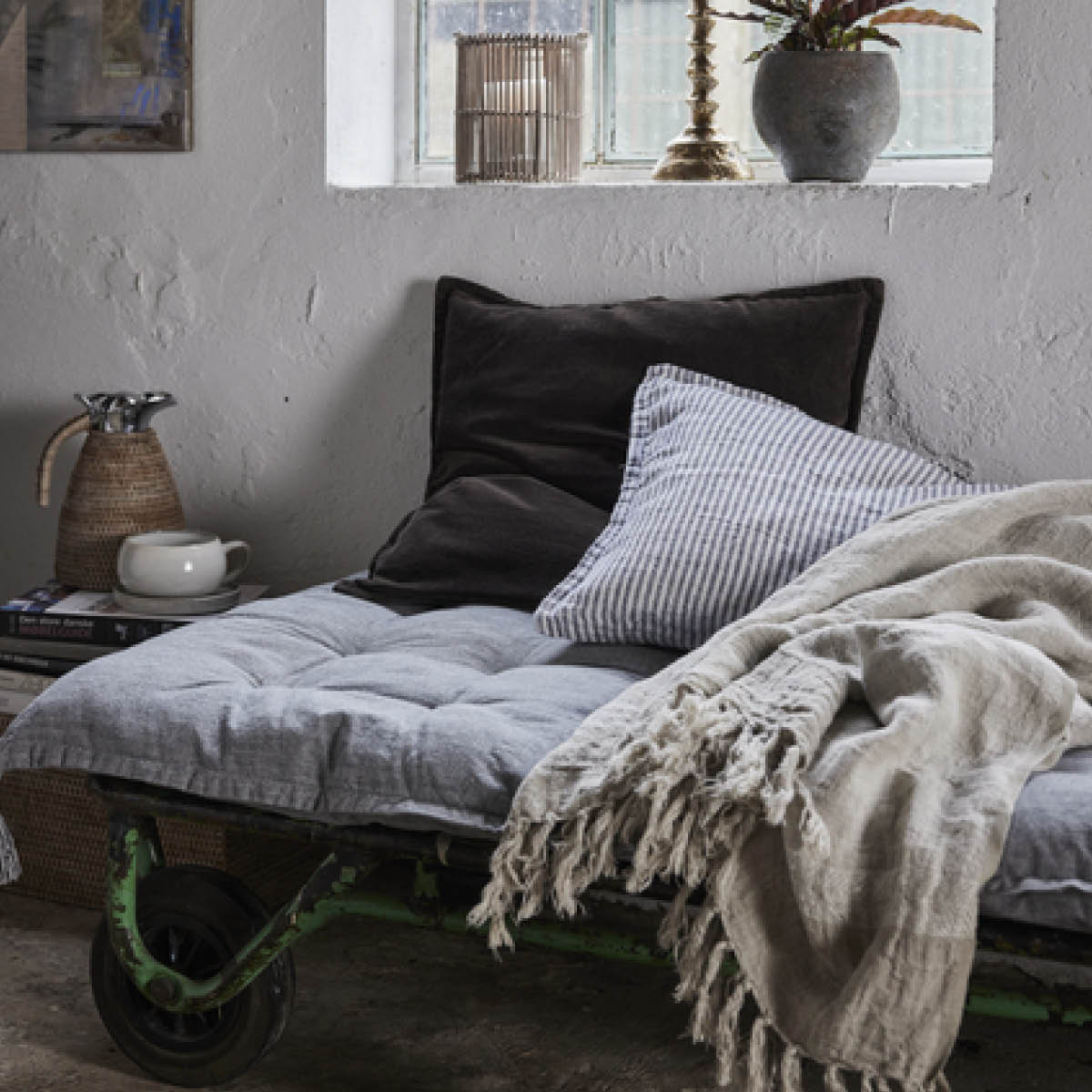 Lene Bjerre Ana pläd 170x130 cm linne