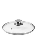 Glaslock 30 cm med rostfri knopp