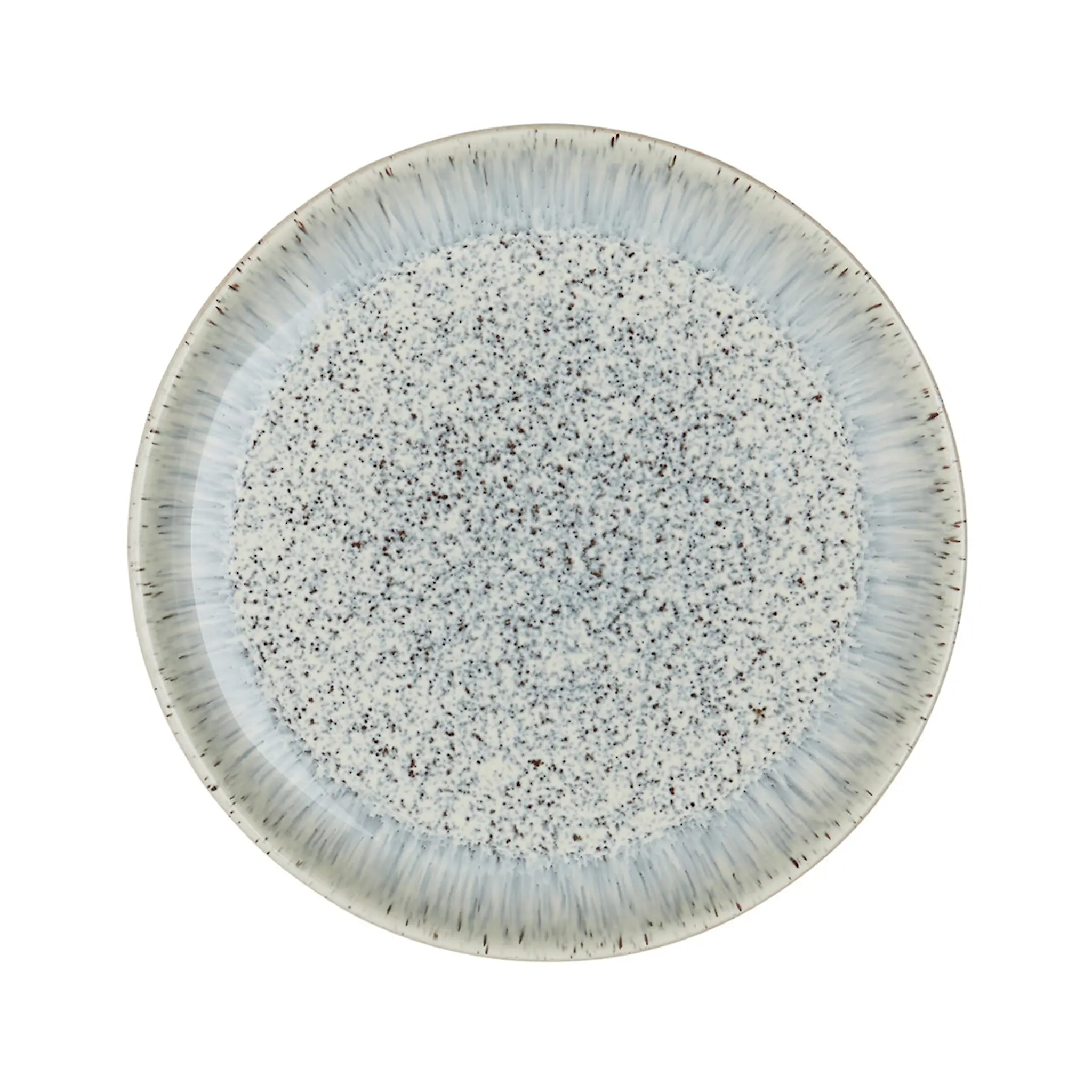 Denby Halo Speckle coupe Tallrik 21 cm Grå/Svart