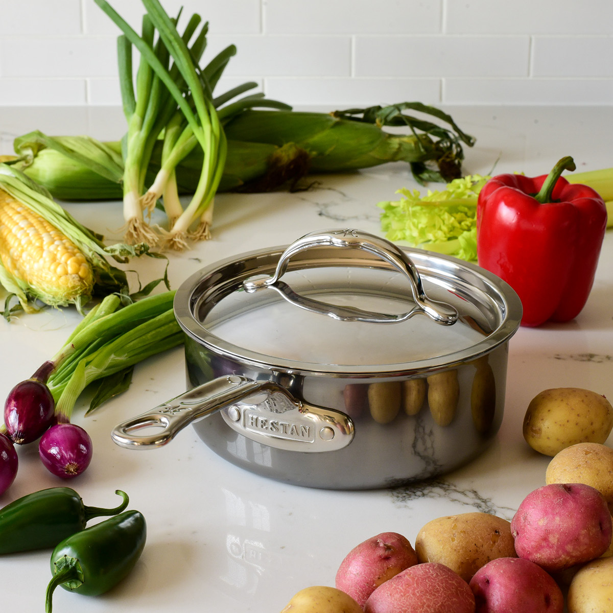 Hestan Nanobond Kastrull med lock 1,9 L Stål
