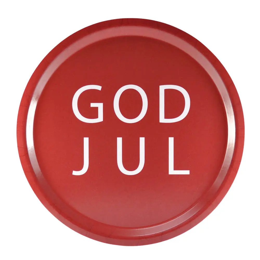 Tarjotin God Jul 31 cm Punainen/Valkoinen