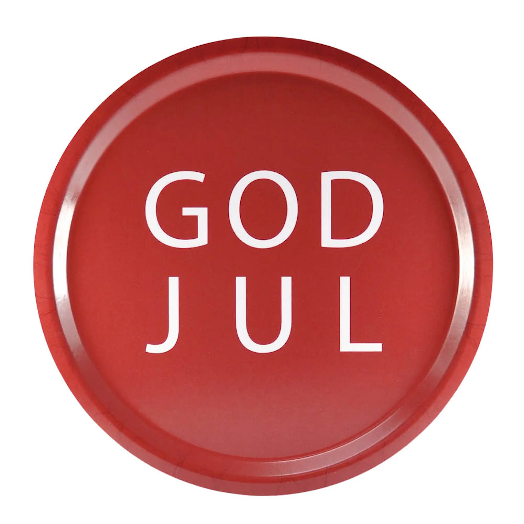 Mellow Design Serveringsbrett God Jul 31 cm rød/hvit