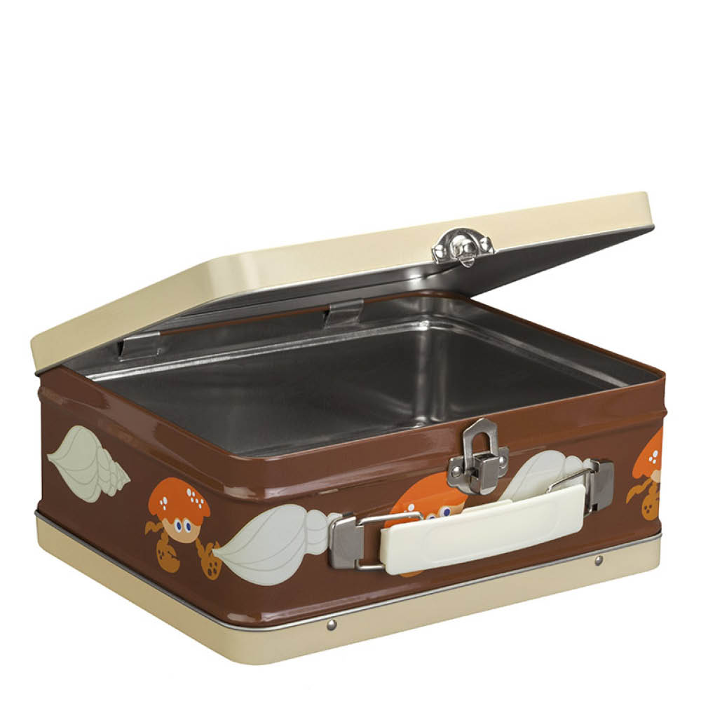 Blafre Flo og fjære koffertboks 8x16x19 cm gul