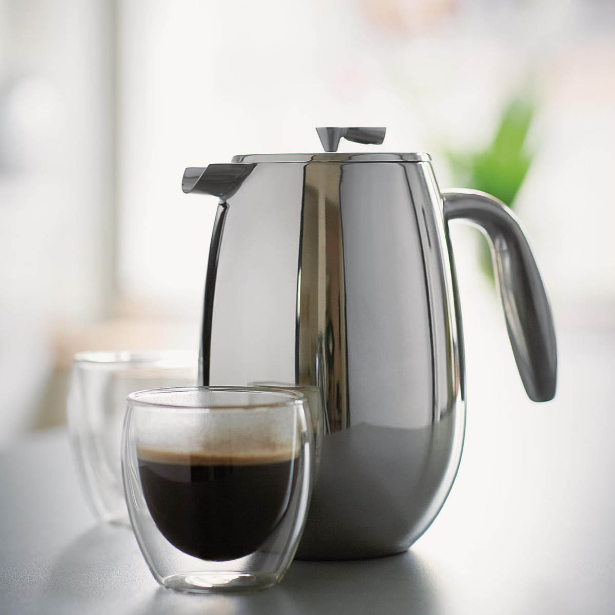 Bodum Columbia Presskanna Dubbelväggad 3 Koppar 0,35 L Förkromad