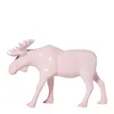 Moose ljusstake älg 14 cm rosa