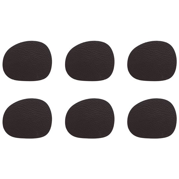 Aida Raw Glasunderlägg 12,2x10 cm 6-pack Brun