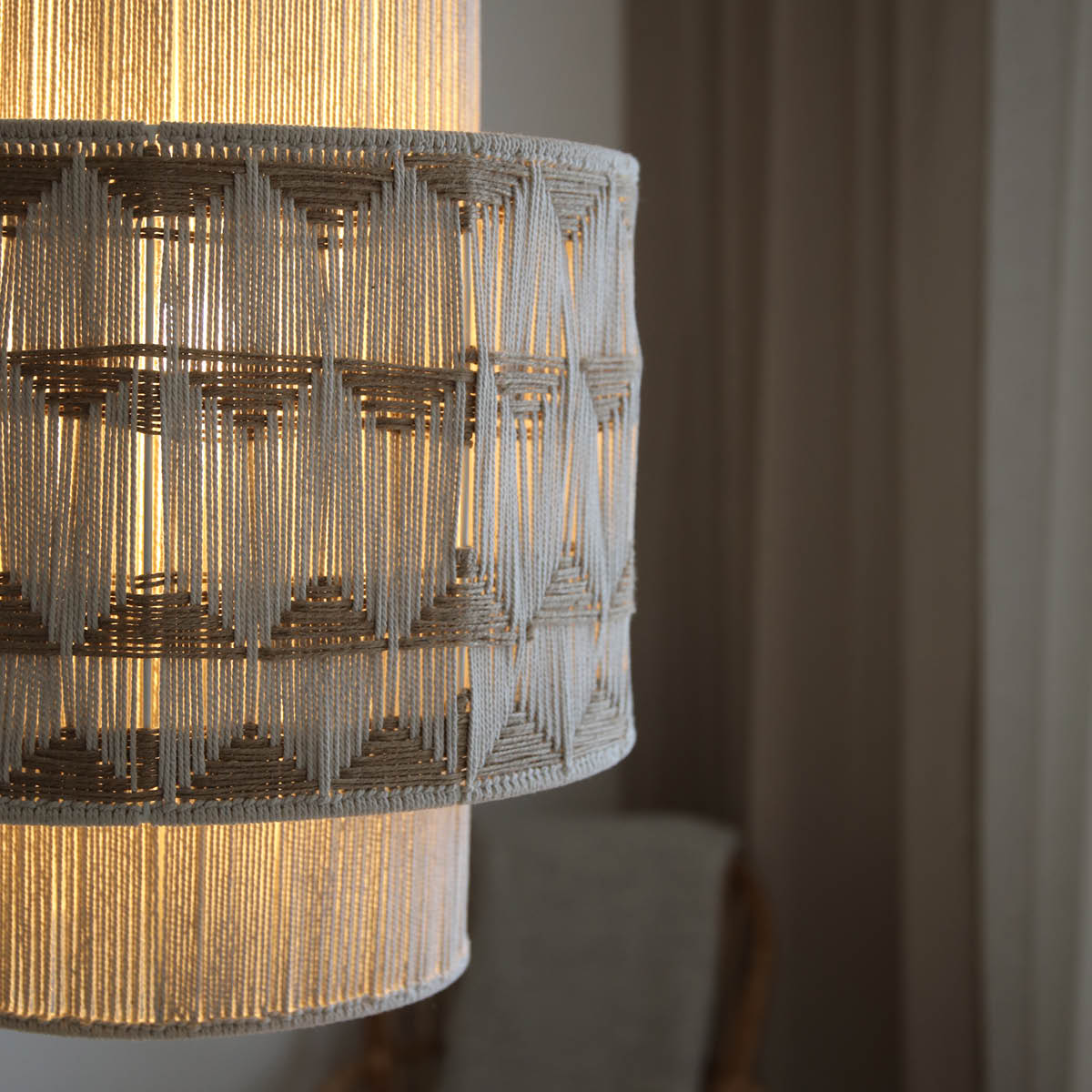 Markslöjd Ano pendellampa 52 cm beige/brun