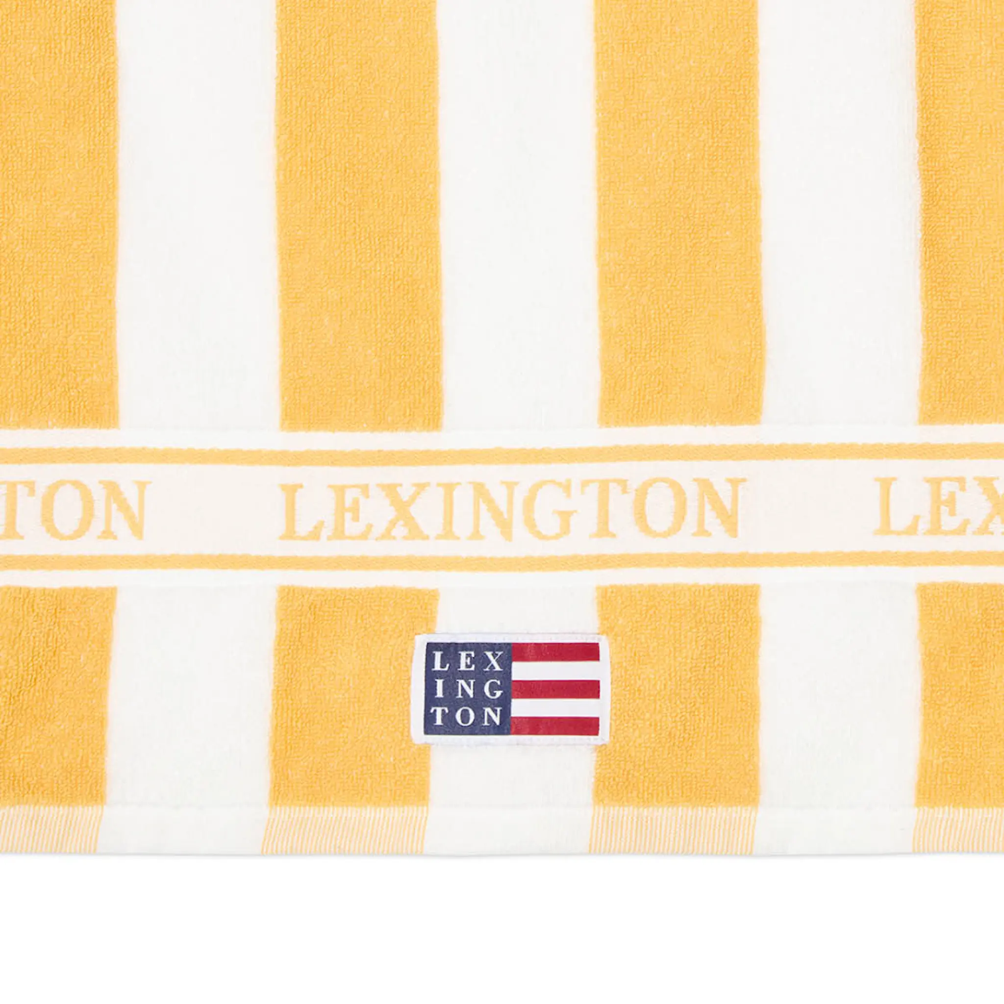Lexington Strandhåndkle 180x100 cm frotté gul/hvit