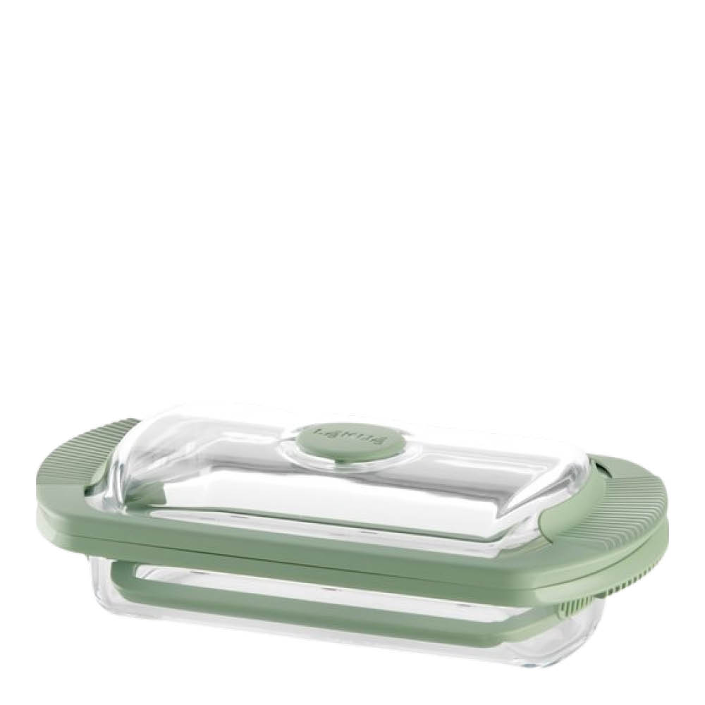 Lékué - Ångkokare i glas med bricka och receptbok engelska 2 port. klar