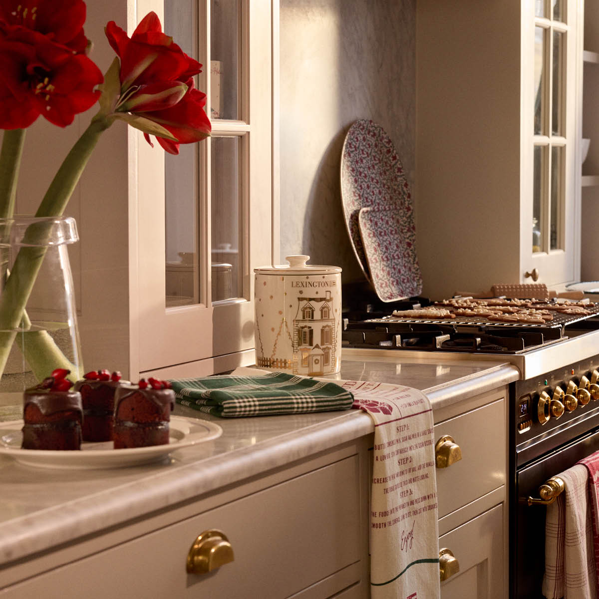 Lexington Original kjøkkenhåndkle bomullsfrotté 50x70 cm grønn/hvit