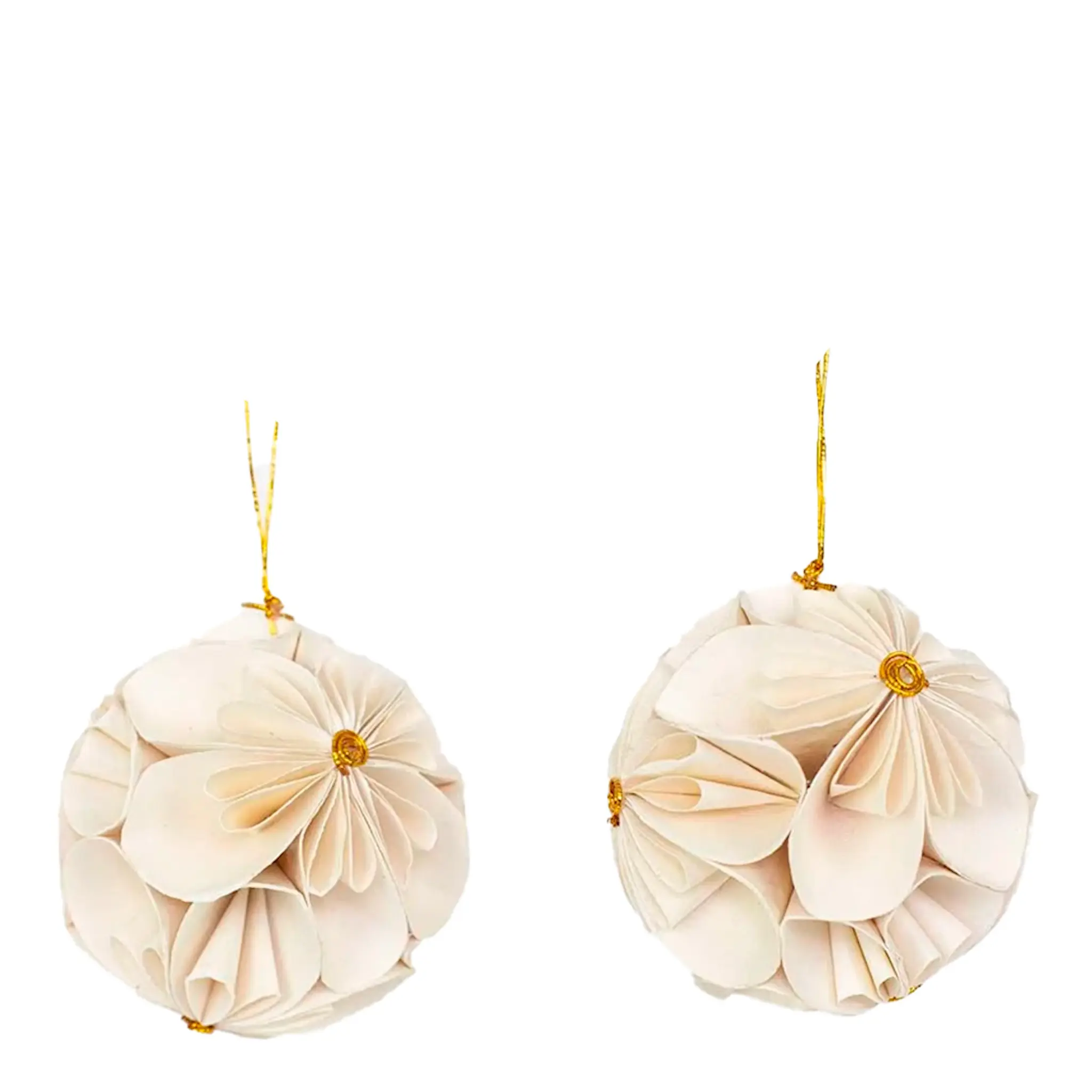 A World of Craft Julhänge Flower Ball 2-pack Vit