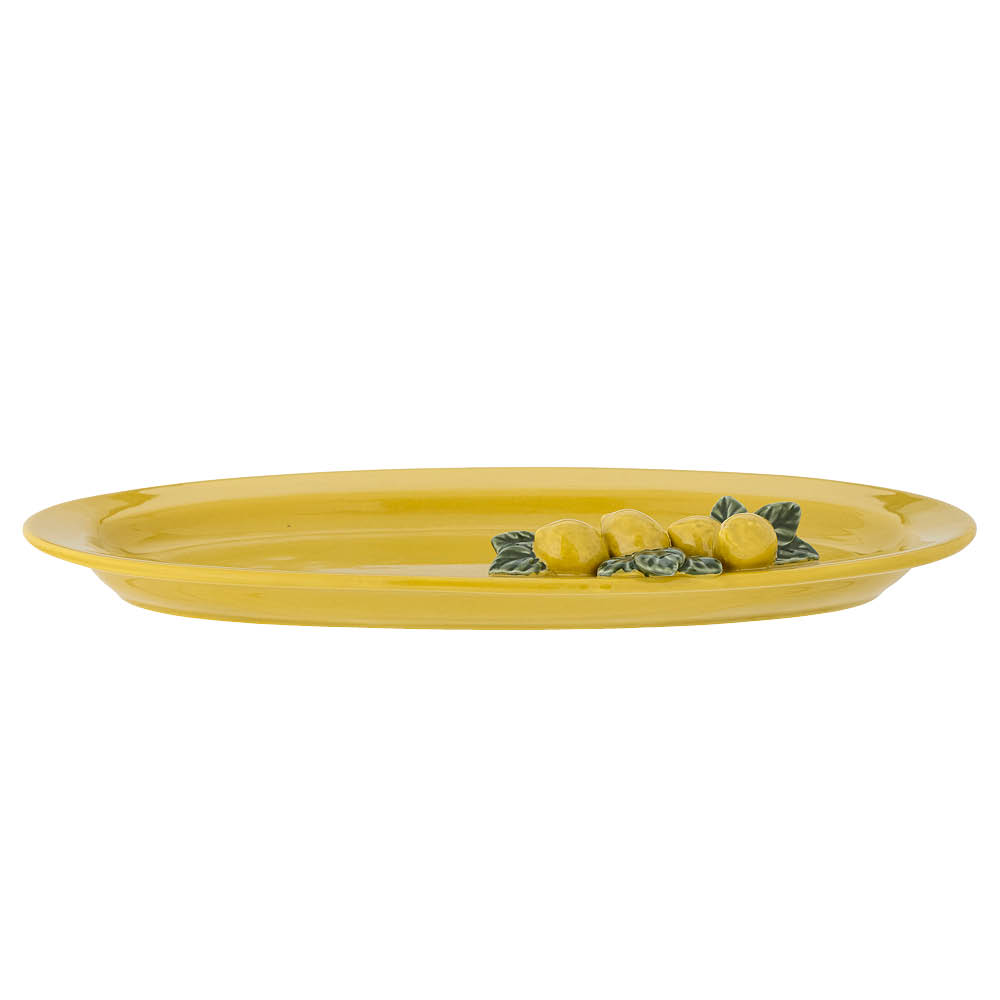 Bloomingville Limone serveringsfat 36x21x5 cm gul