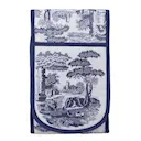 Blue Italian ugnsvante dubbel 18x88 cm blå/vit