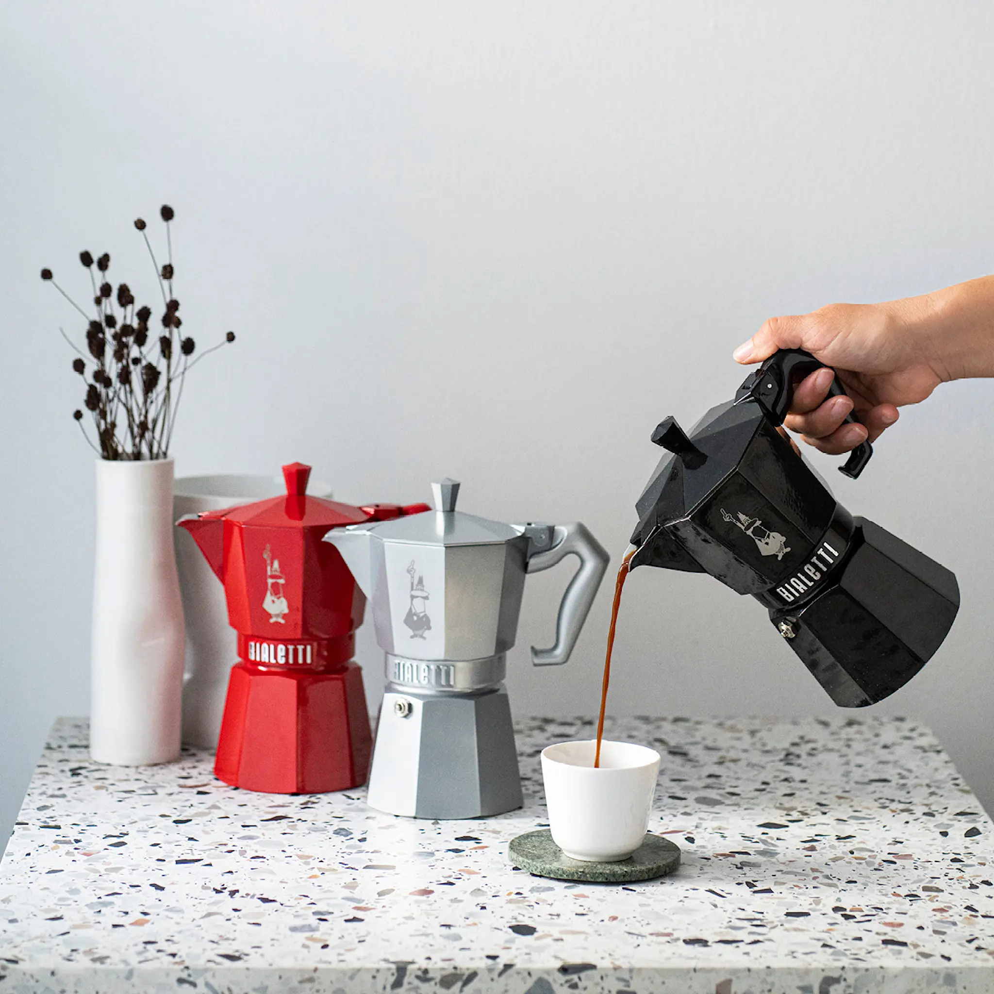 Bialetti Exclusive mokabryggare 3-koppar 13 cl svart