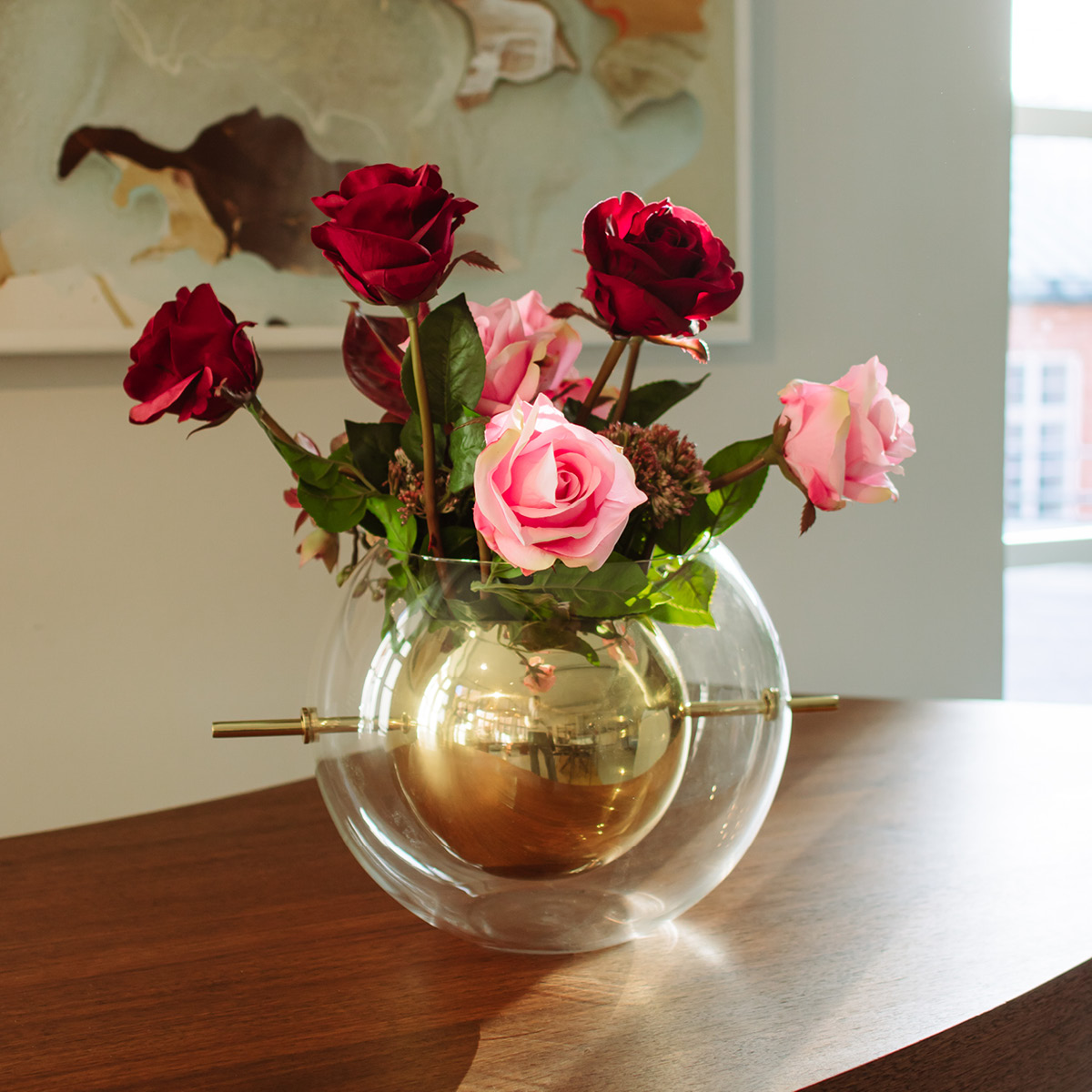 Klong Alba vase rund 30 cm messing