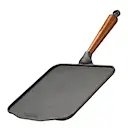 Traditional pannkakspanna fyrkantig 25 cm med trähandtag