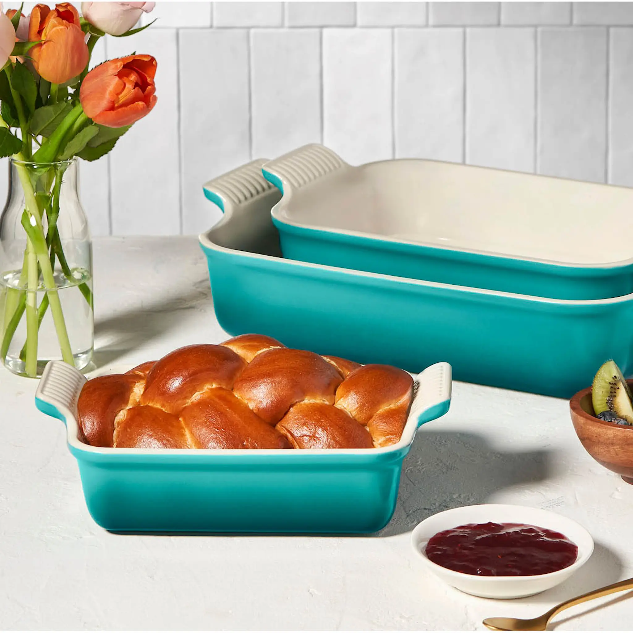 Le Creuset Heritage Uunivuoka 19x15 cm Bleu Riviera