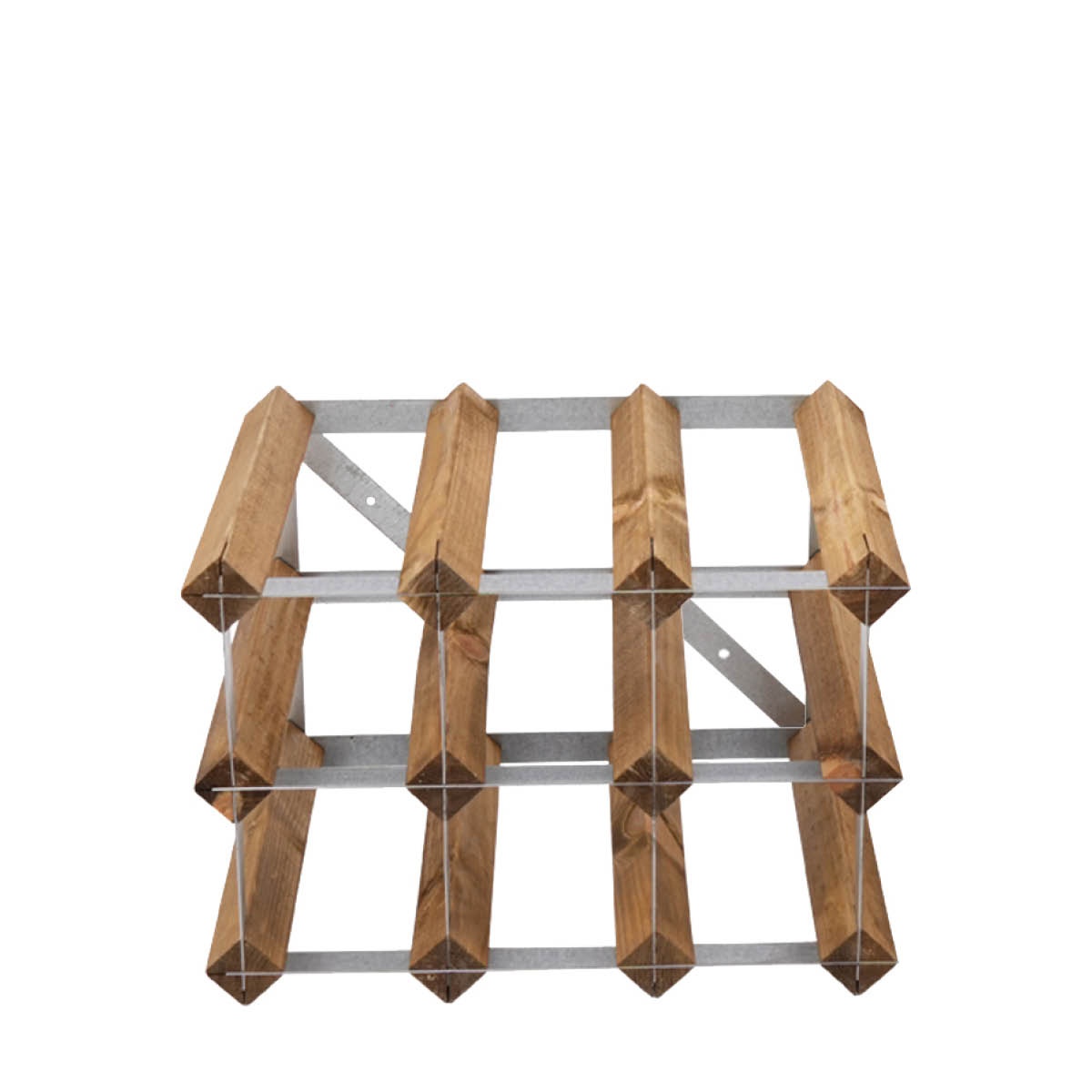 Traditional Wine Rack Vinstativ 9 flasker montert lys eik