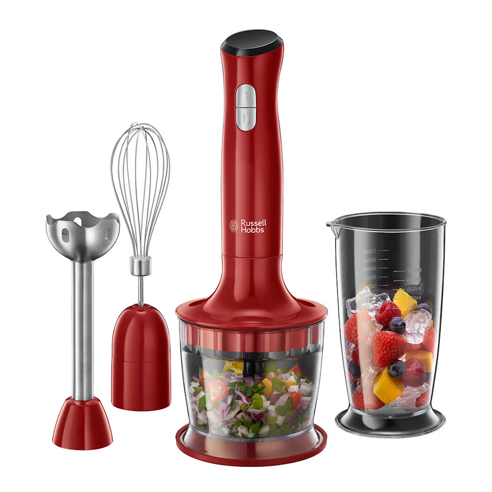RUSSELL HOBBS Desire stavmixer 3-i-1 500W röd