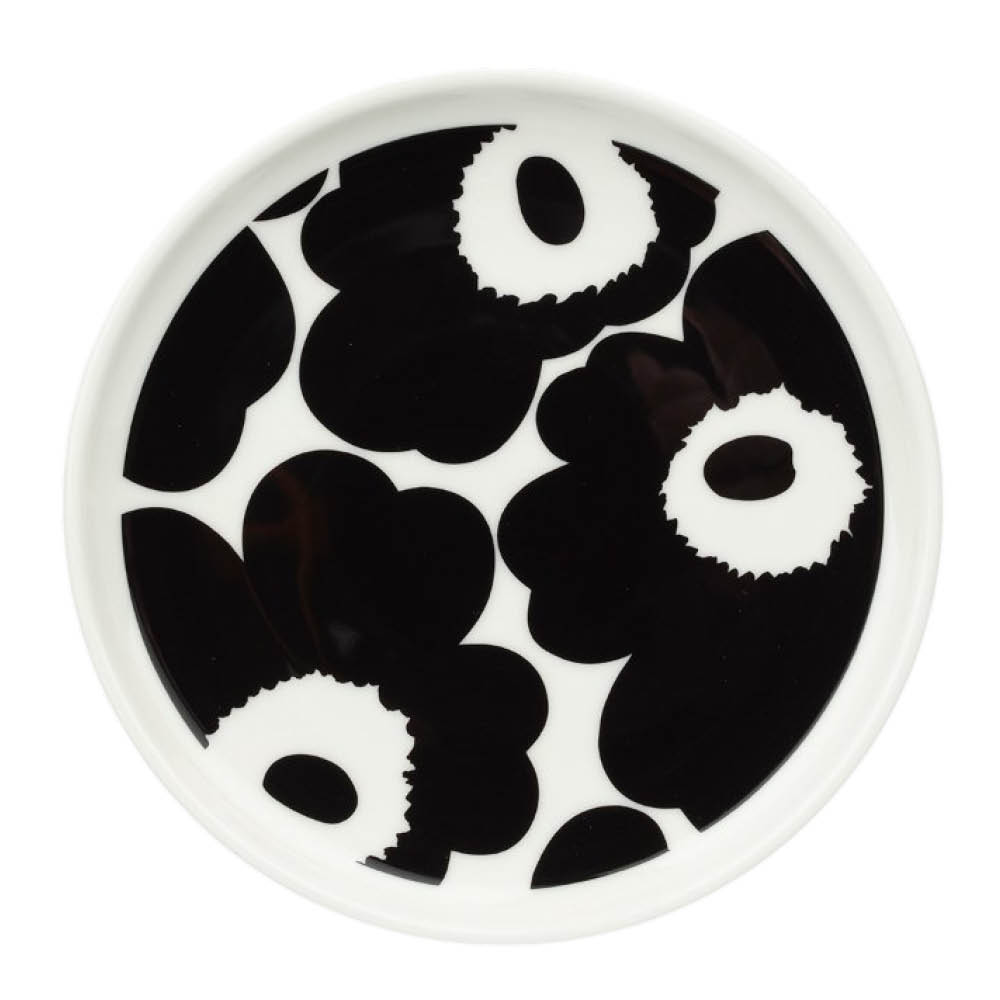Marimekko Oiva Unikko fat 13,5 cm svart/hvit