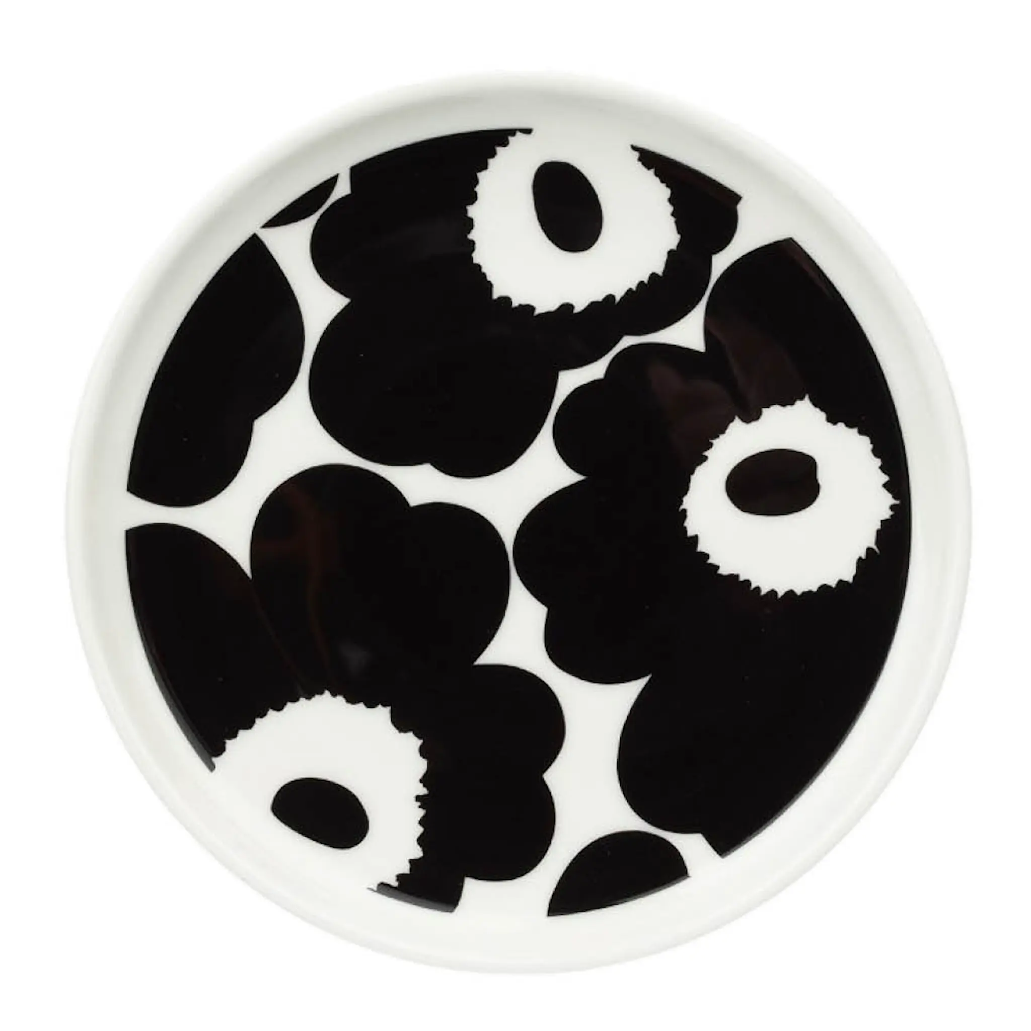Marimekko Oiva Unikko fat 13,5 cm svart/hvit