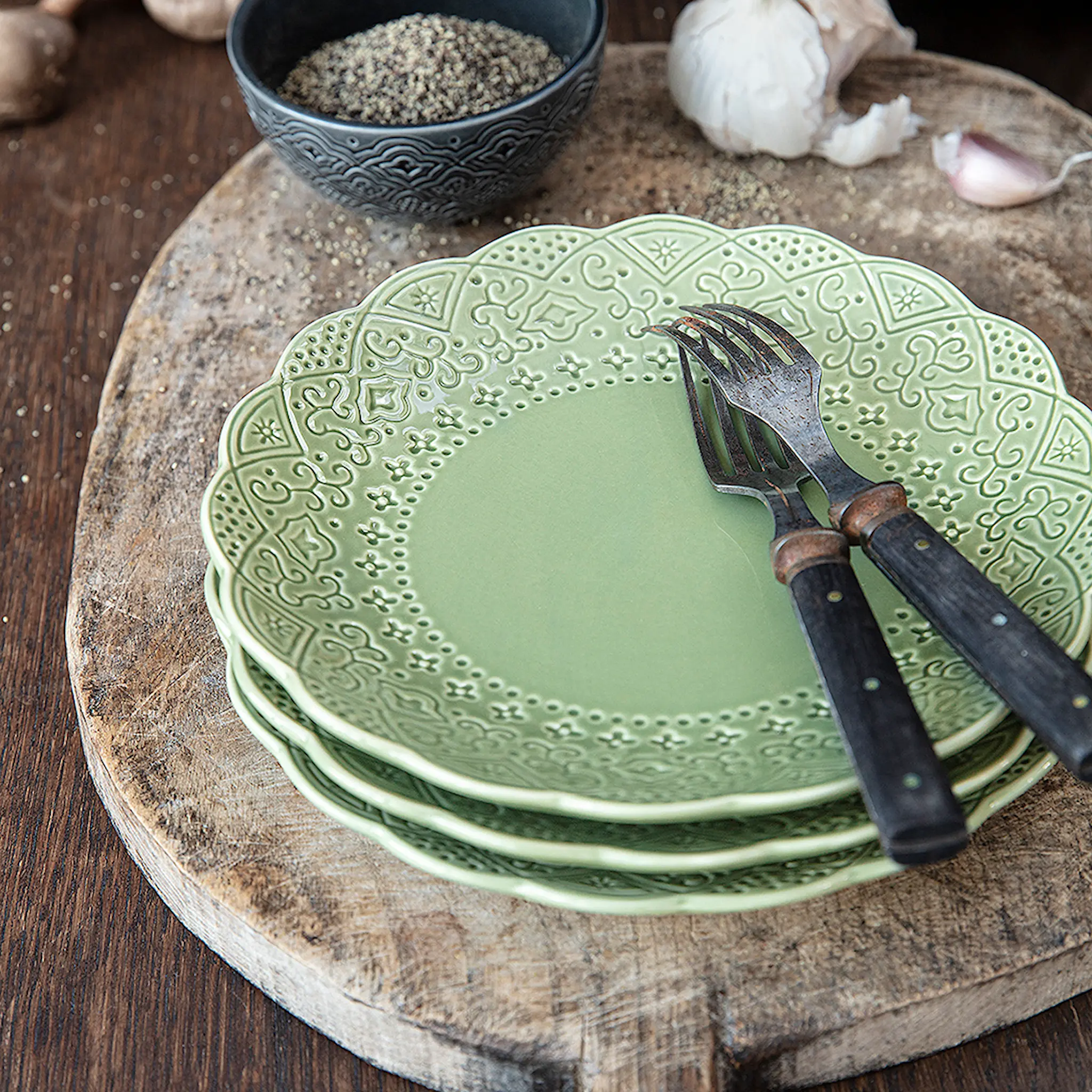 Cult Design Orient Lautanen 19 cm Pesto