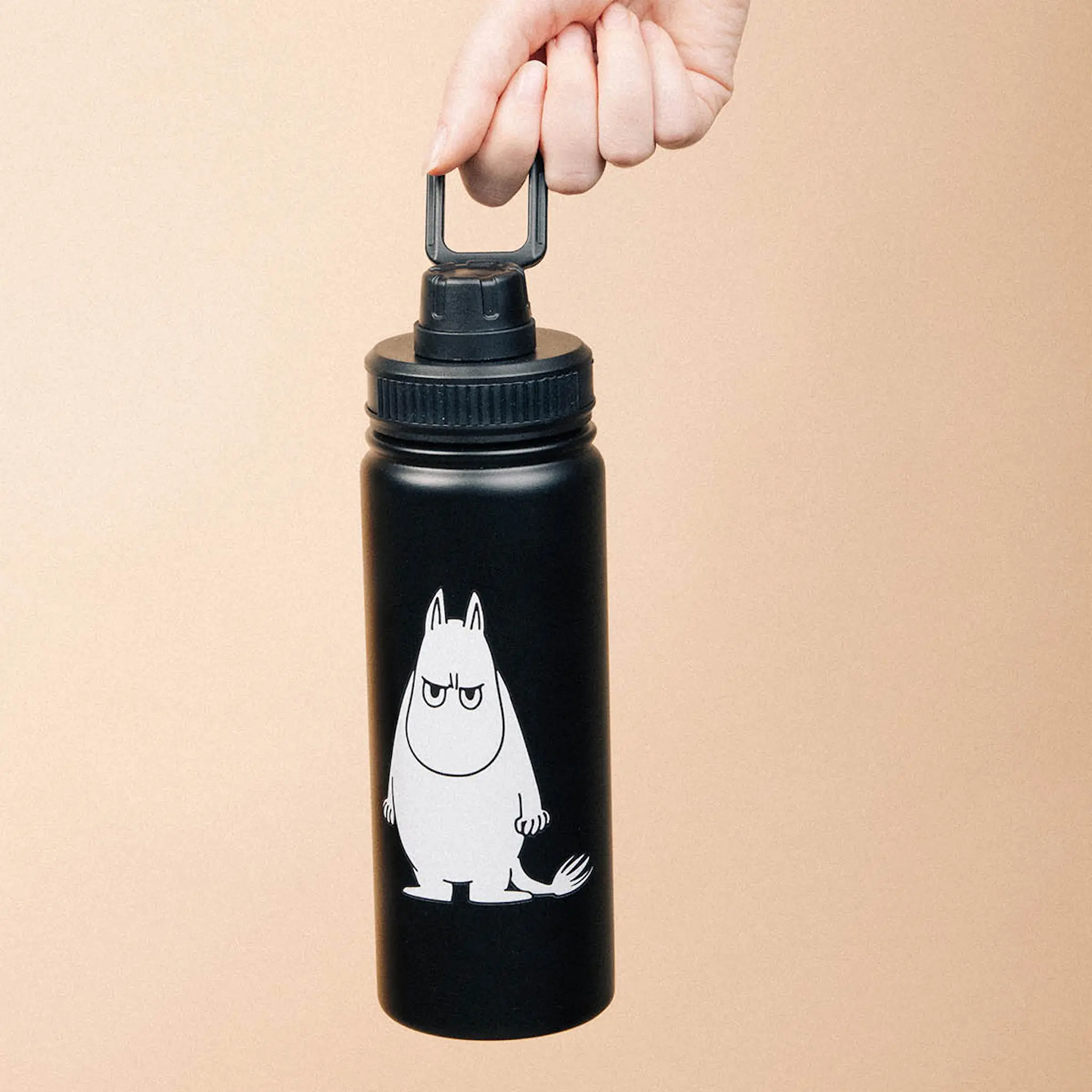 Nordicbuddies Mumin termoflaska 0,55 L Mumintrollet arg svart