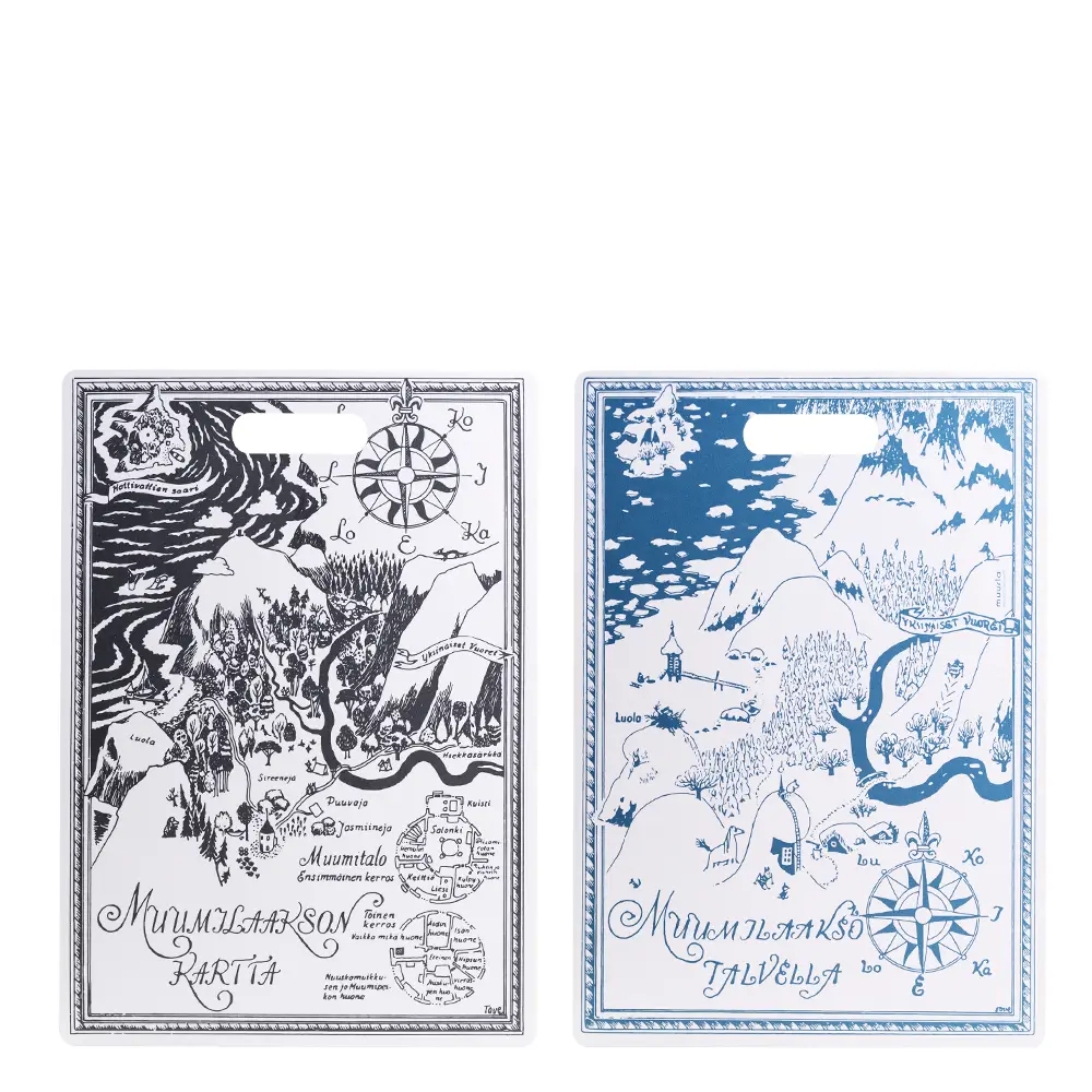 Muumi Tarjoilu-/leikkuulauta Kartta 30x43 cm