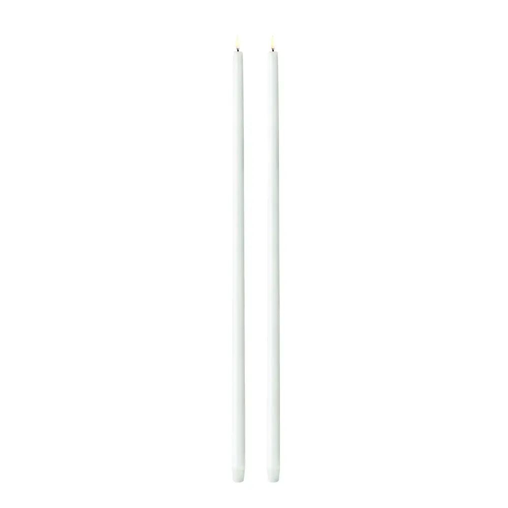 LED Antiikkikynttilä 2,3x75 cm 2 kpl Valkoinen