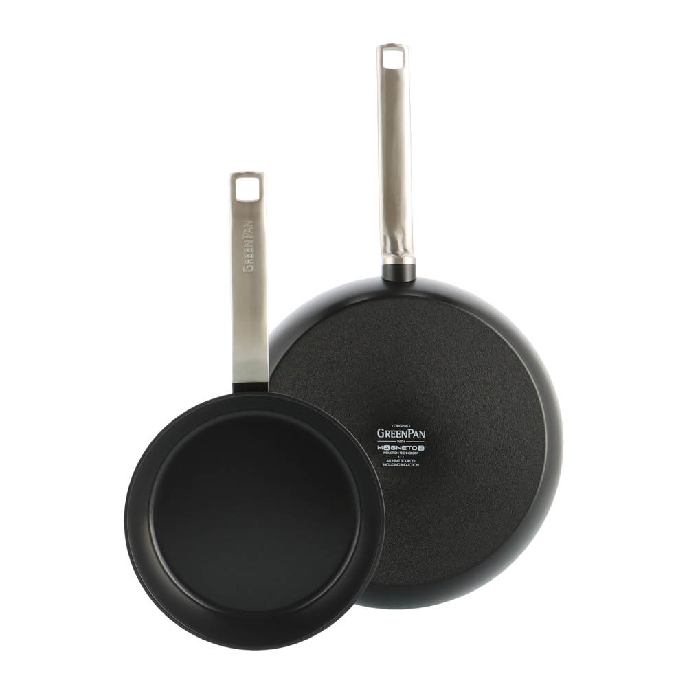 GreenPan Evolution paistinpannusetti 20+28 cm musta