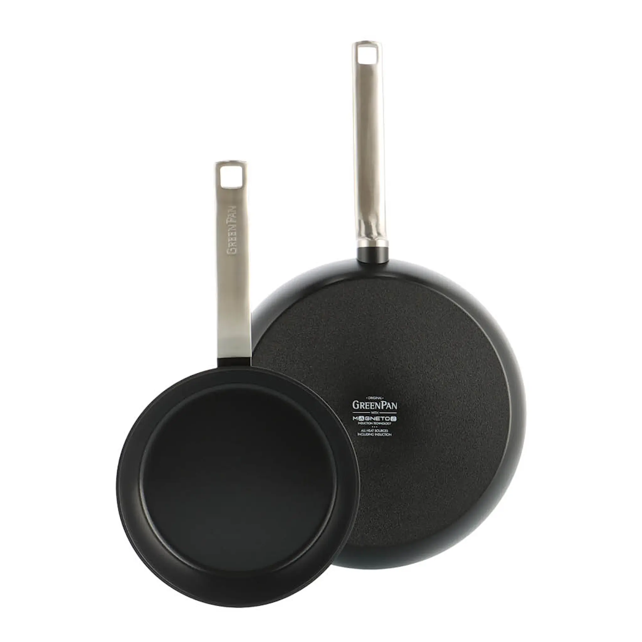 GreenPan Evolution paistinpannusetti 20+28 cm musta