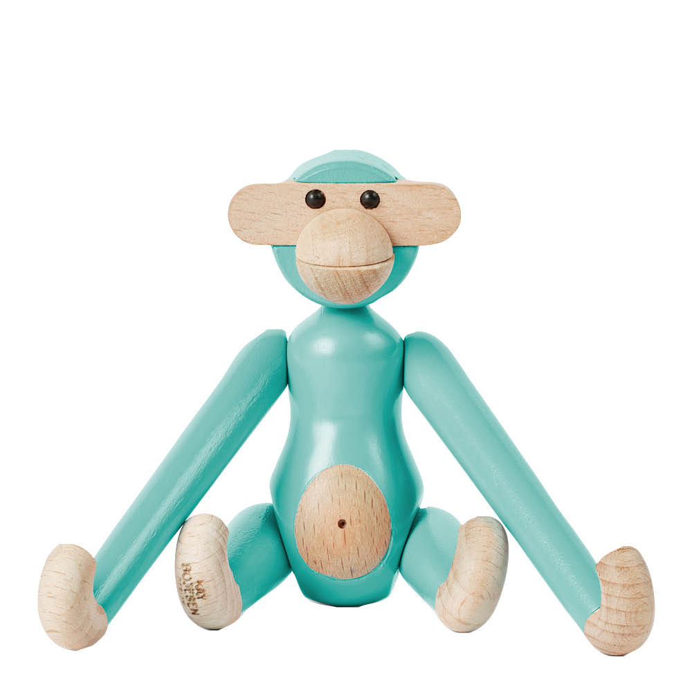 Kay Bojesen Denmark Puinen Apina 9,5 cm Turkoosi