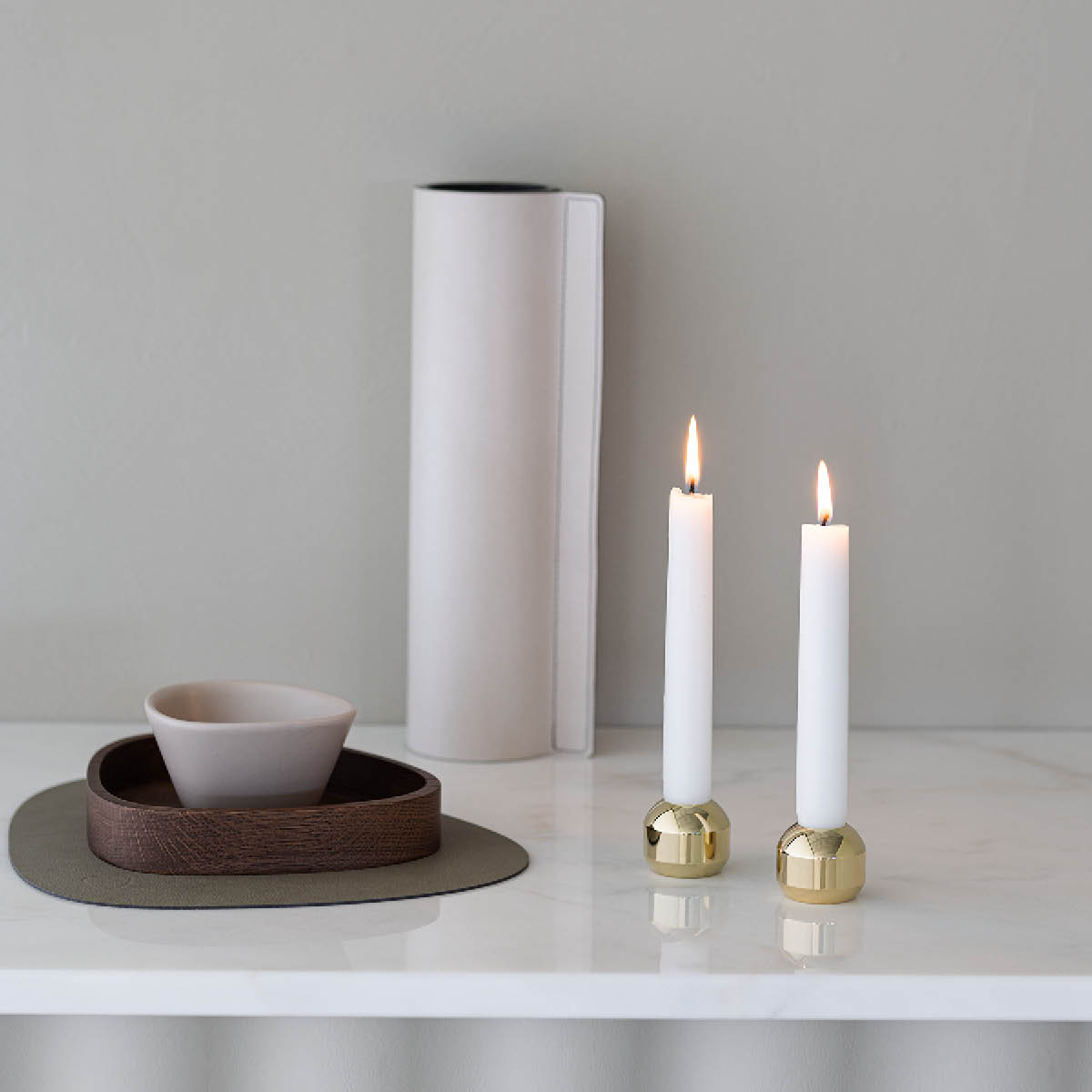 LIND DNA Silhouette Ljusstake 3,4 cm 2-pack Guld