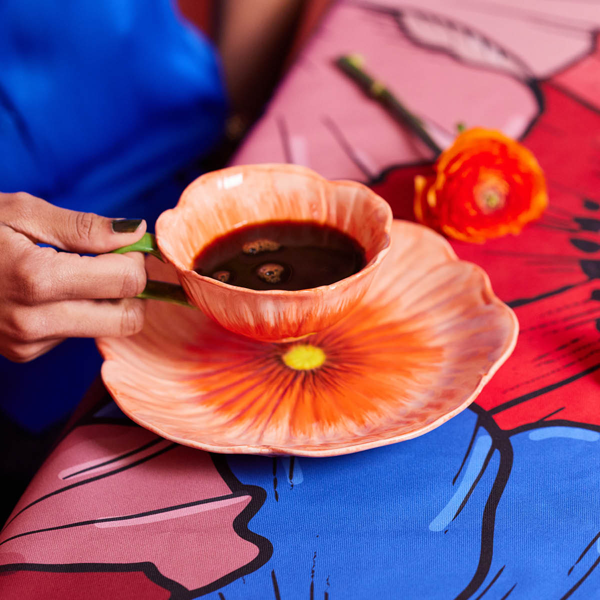 ByOn Poppy asjett 21 cm rød